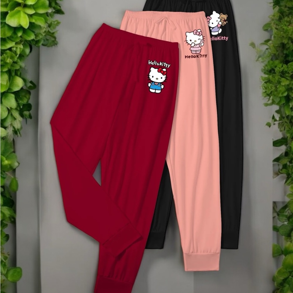 Hello Kitty Women's Lounge Pants - Red, Pink, Black